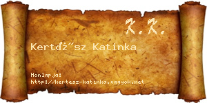 Kertész Katinka névjegykártya